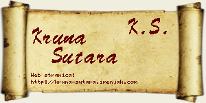Kruna Sutara vizit kartica